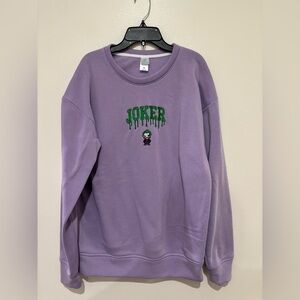 Purple Joker Sweatshirt Adult size medium